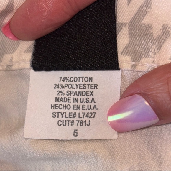 Flying Monkey | Gray Houndstooth Print Skinny Jeans | Size 5 | Made in USA - Picture 6 of 7